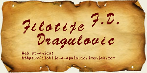 Filotije Dragulović vizit kartica
